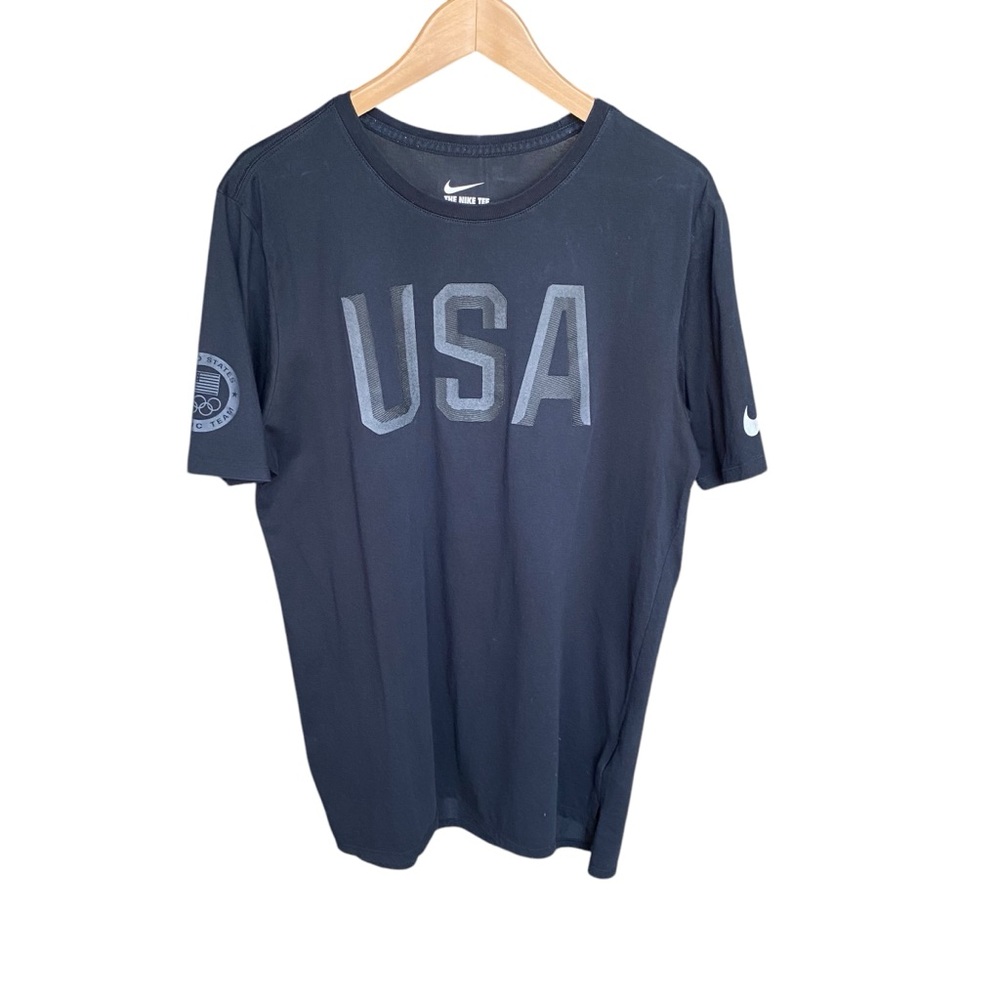 Nike Dri-Fit The Nike Tee USA Short Sleeve T-Shirt Black Men’s M